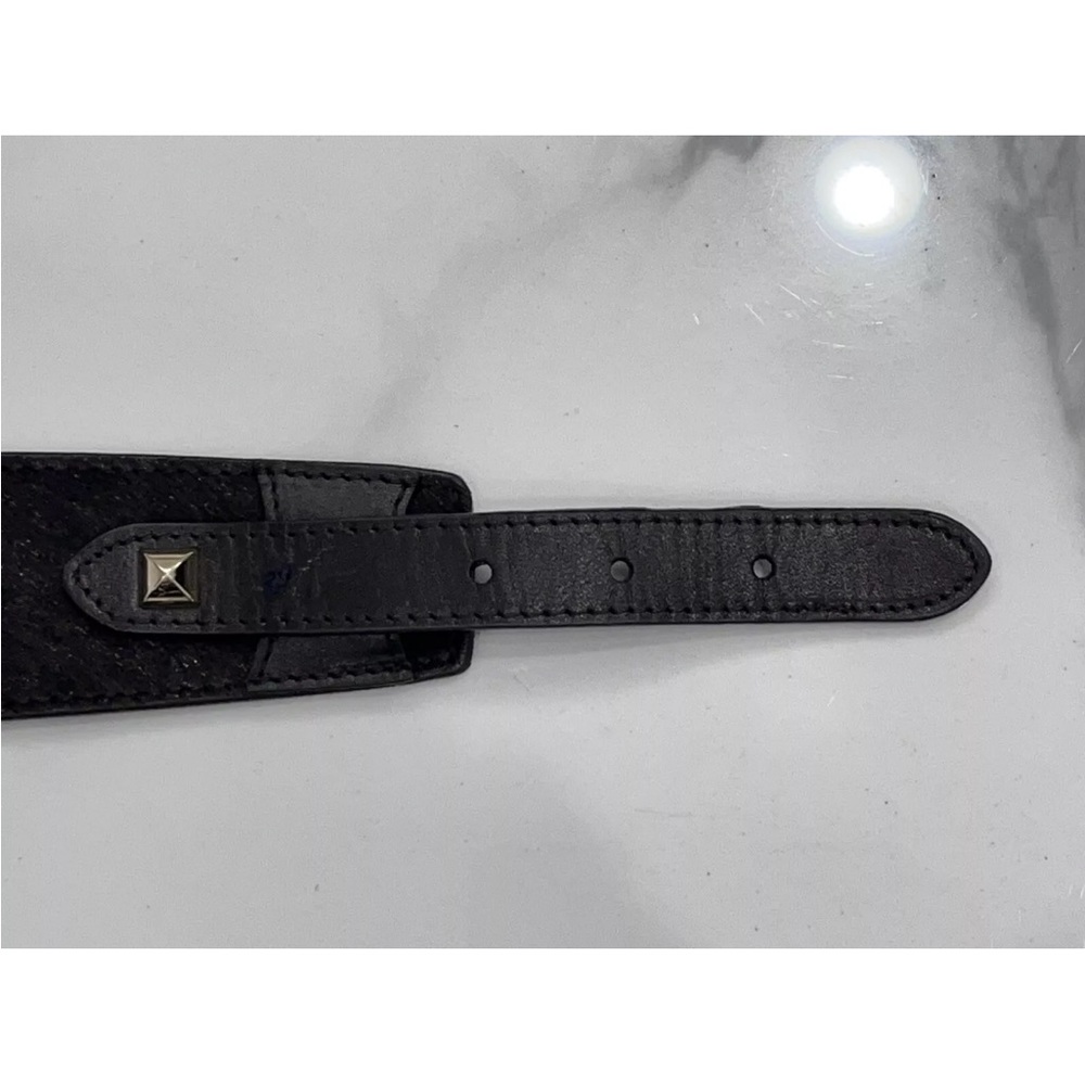 J. McLaughlin Brown Leather Belt And Cowhide With Gold Flecks Size Small - Picture 8 of 8